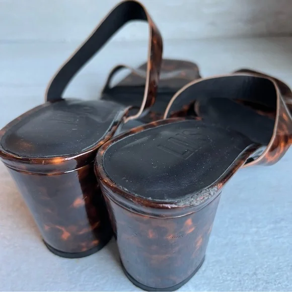 LMS the Brand The Rachel Block heel Tortoise Sandals Size 39 - Picture 8 of 12